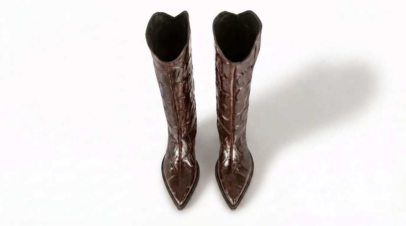 Matteo Pitti Ginevra botte cuir marron croco