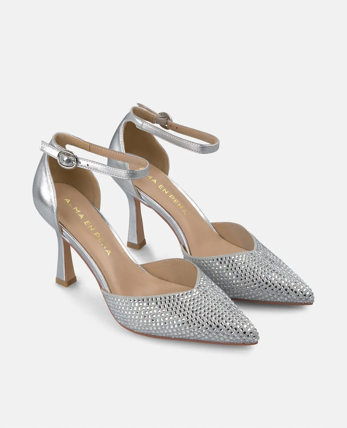 Alma en Pena V250602 escarpins argenté 9 cm cuir