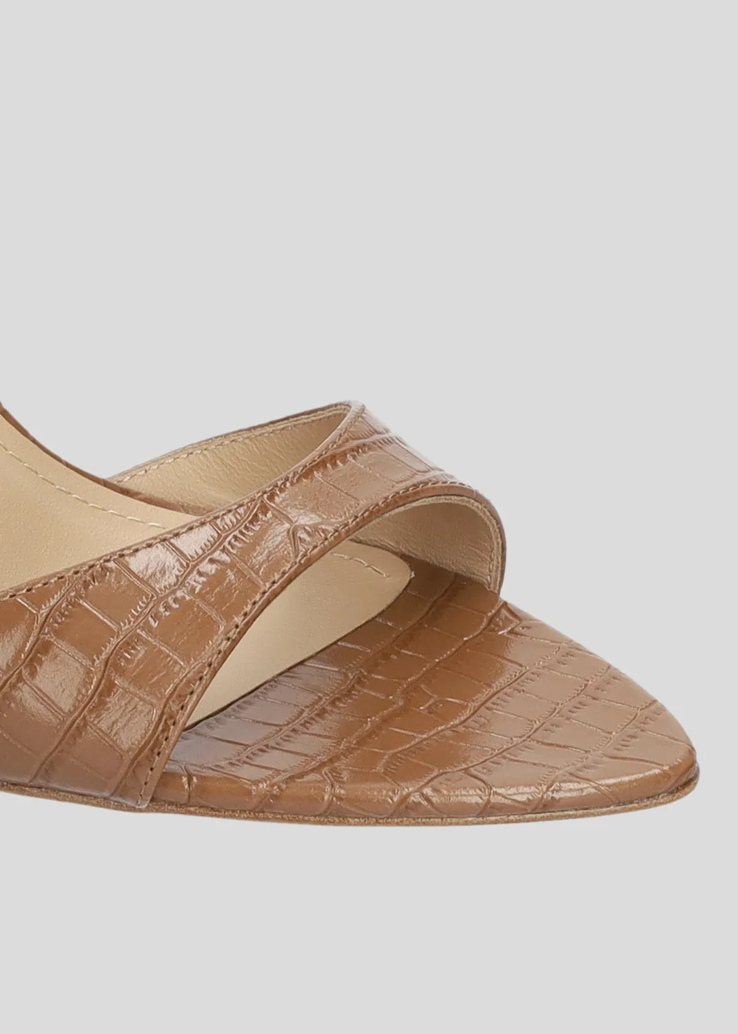 Lola Cruz Scarlett 95 sandales camel talon 9,5 cm