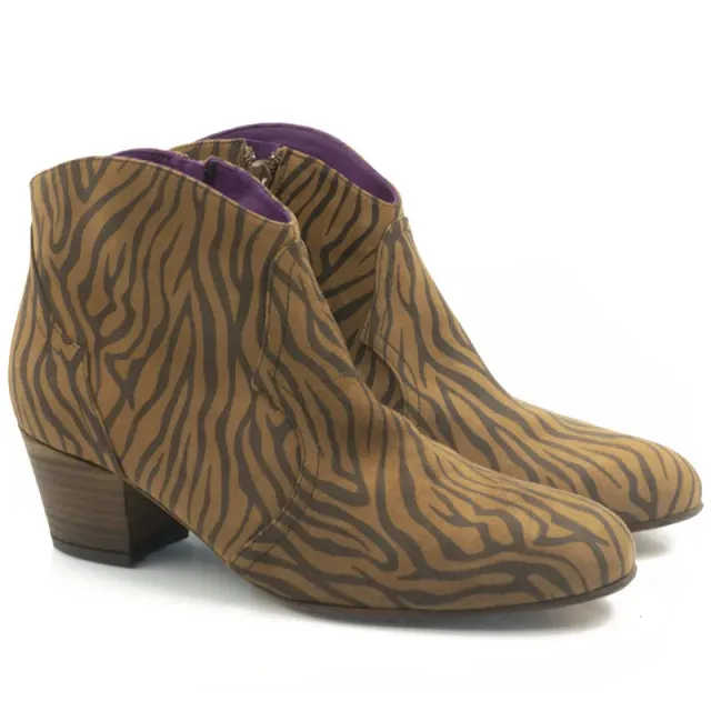 Bégum Paris Johnny bottines zèbre imprimé talon 5 cm
