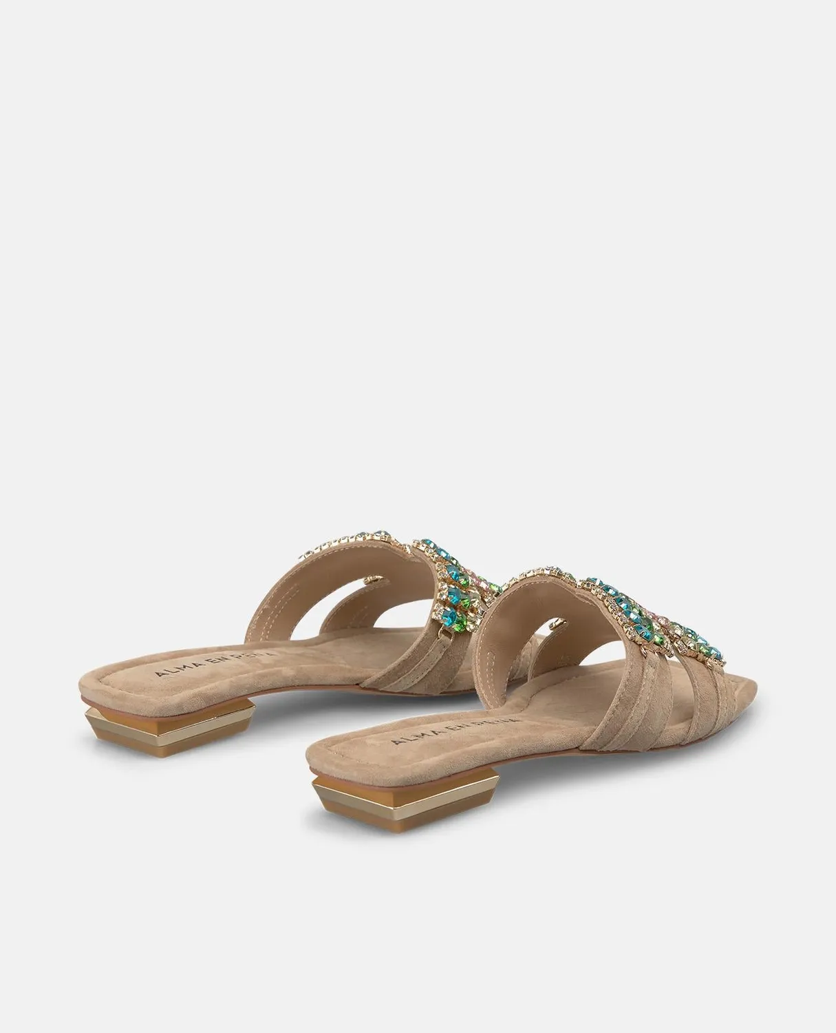 Alma en Pena V268607 sandales plates cuir sable forme H