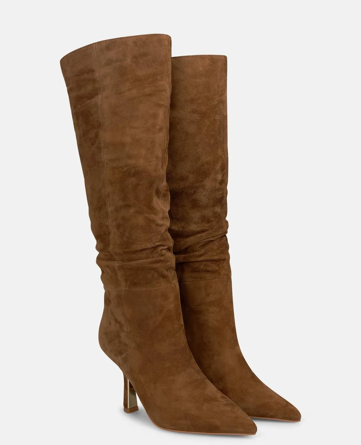 Alma en Pena I260404 bottes suède camel talon 8,5 cm