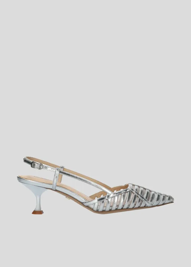 Lola Cruz Streep 55 escarpins argentés