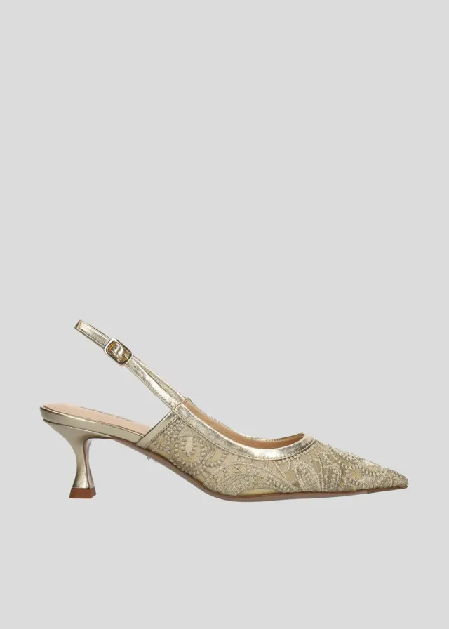 Lola Cruz Grace 55 escarpins doré cuir