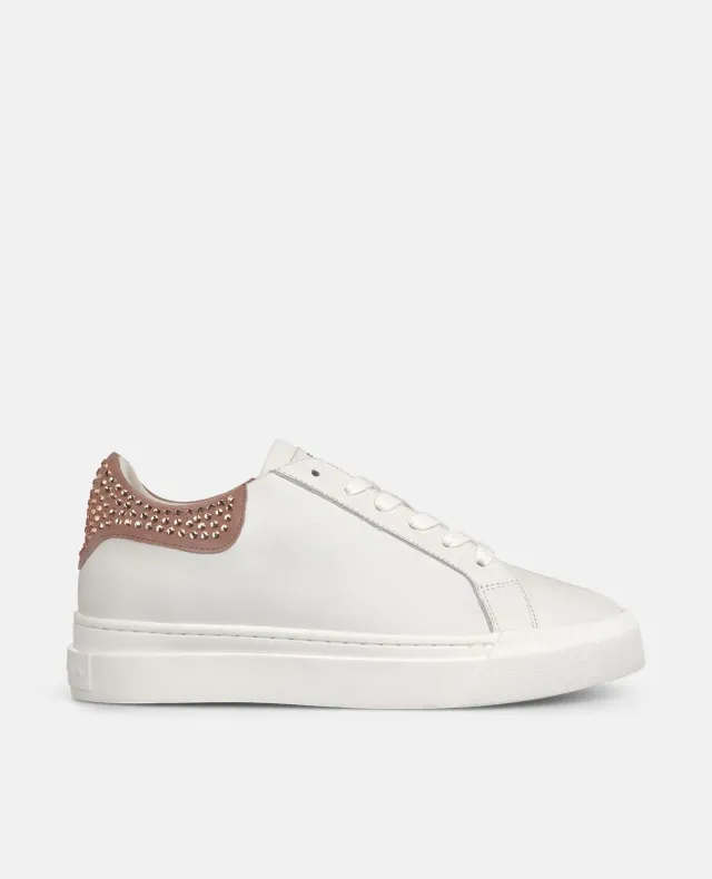 Alma en Pena I251553 sneakers rose pedrerie cuir 35-42