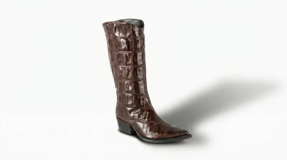 Matteo Pitti Ginevra botte cuir marron croco