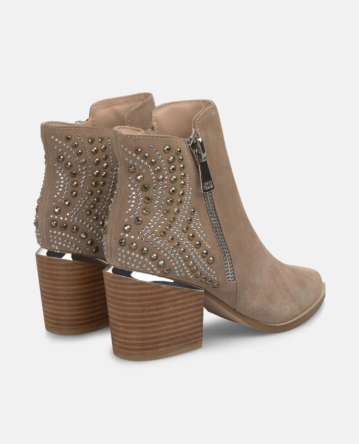 Alma en Pena I2553000 bottines vison strass talon 7,3 cm