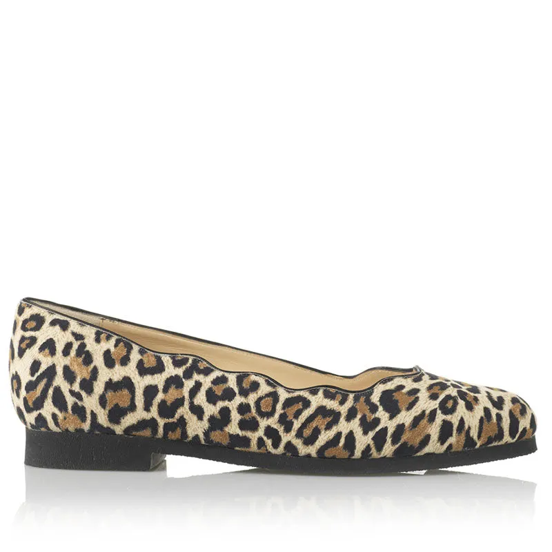 Bégum Paris Orsay ballerines cuir léopardino clair