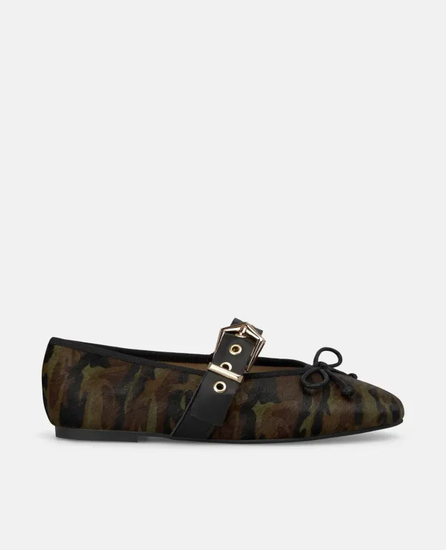 Alma en Pena I250165 ballerines cuir vert talon 0,8 cm