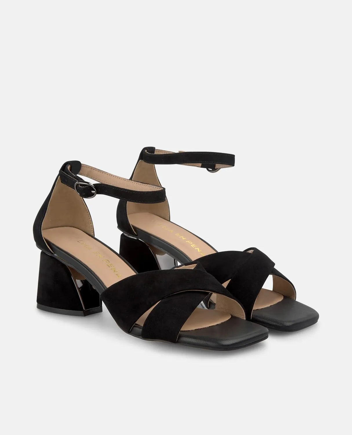 Alma en Pena V263002 sandales noires cuir talon 5,5 cm