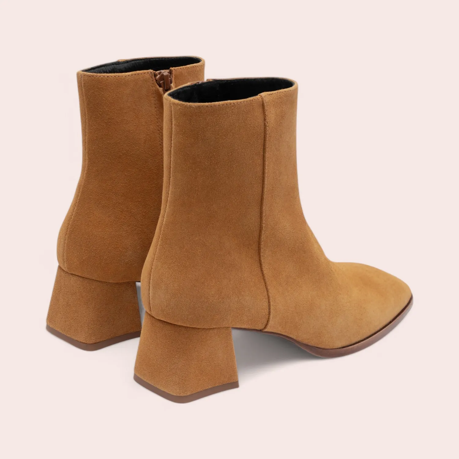 Karine Arabian Doryane bottine velours camel talon 50mm