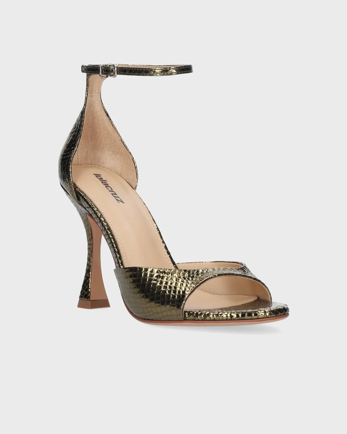 Lola Cruz Kumala 95 sandales à talon kaki