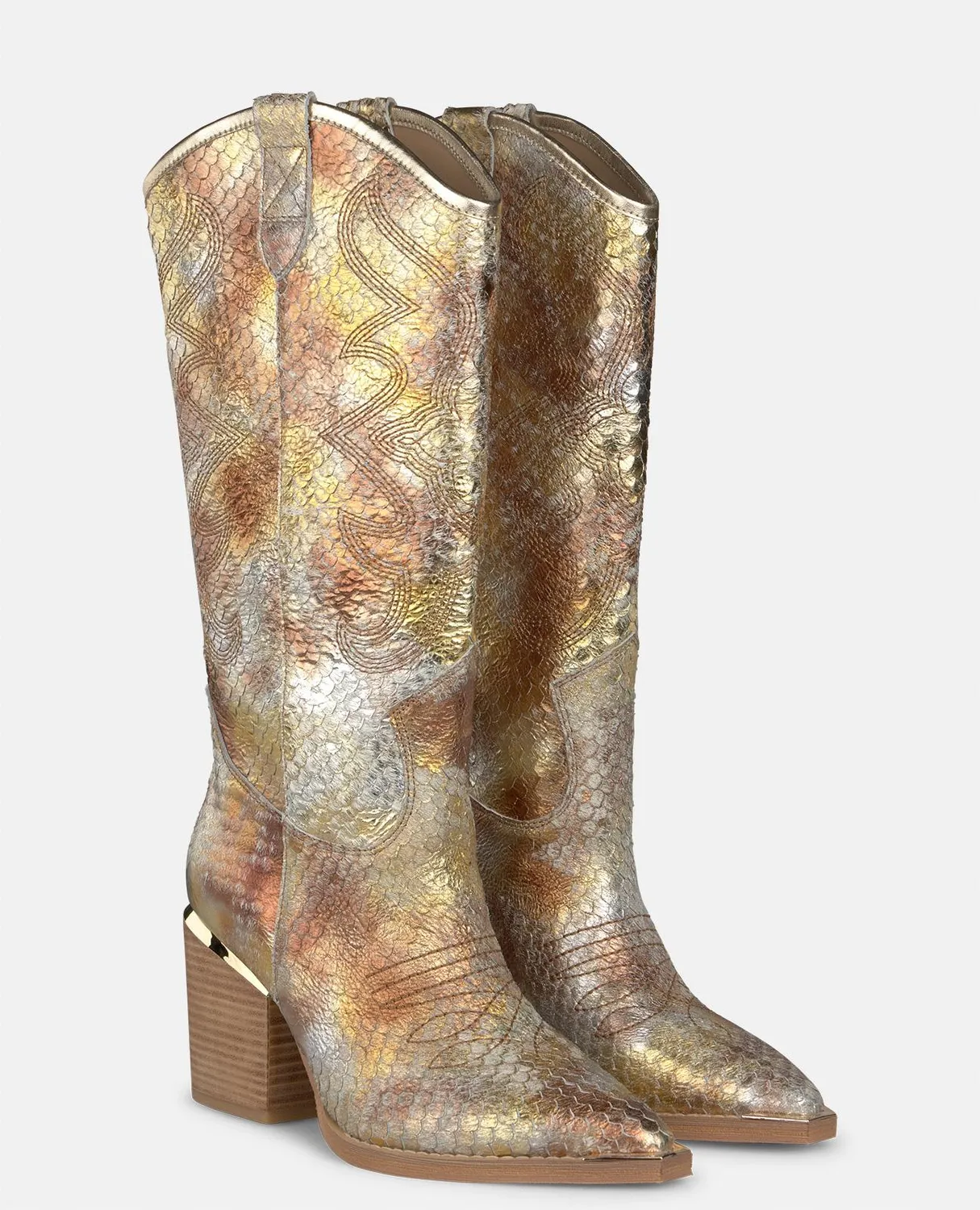 Alma en Pena V250100 bottes cowboy camel talon 8,5 cm