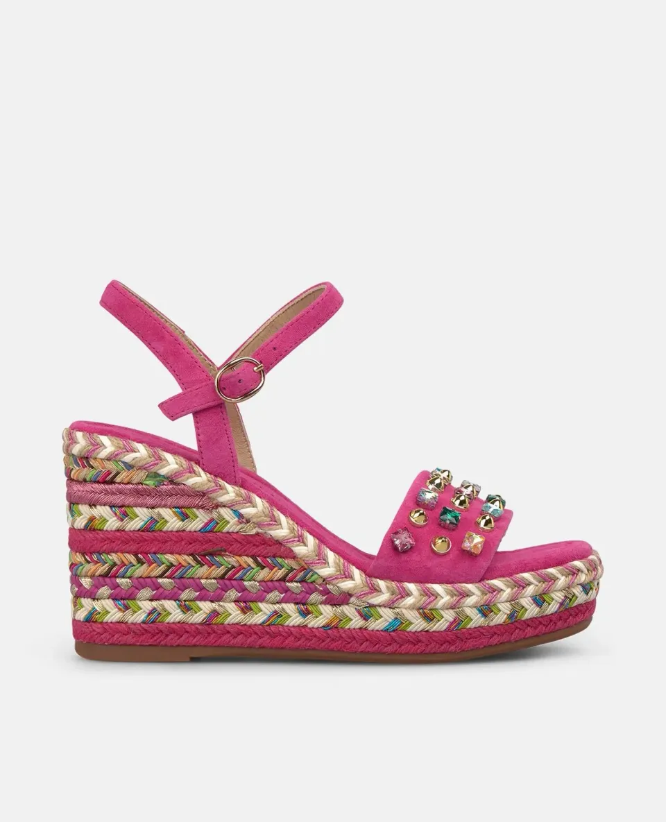 Alma en Pena V266103 sandales compensées fuchsia 9,5 cm