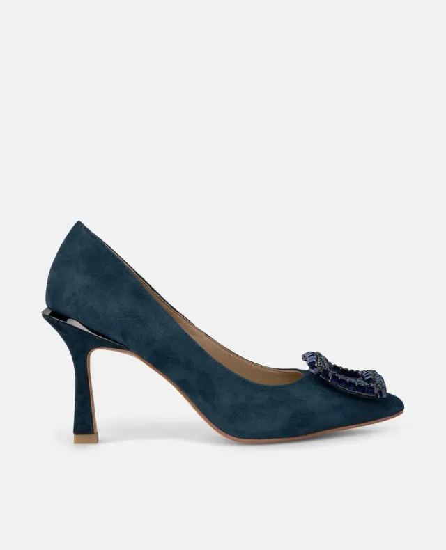 Alma en Pena I250401 Escarpins cuir marine talon 9 cm