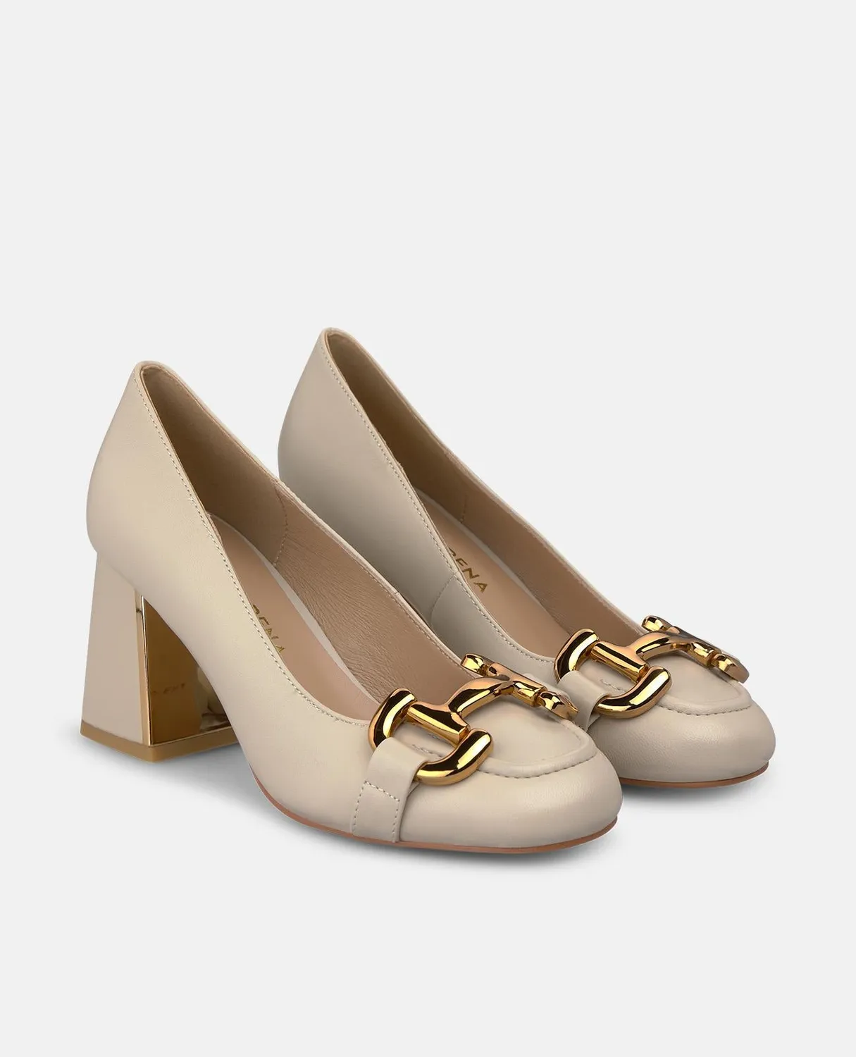 Alma en Pena I260160 escarpins cuir ivoire talon 7 cm