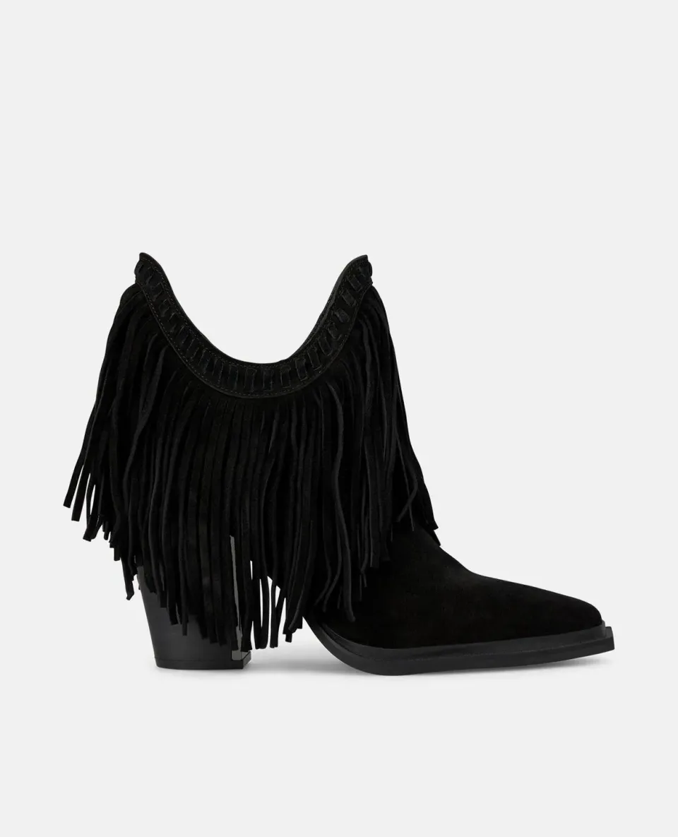 Alma en Pena I250710 bottines cowboy noir cuir talon 9,5 cm