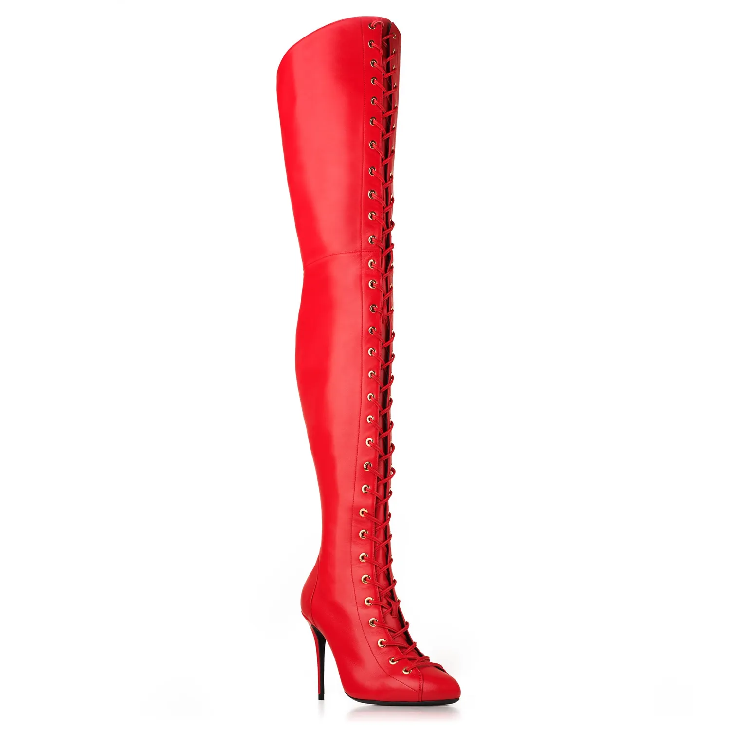 Maison Ernest Bandit Cuissarde 100 rouge cuir mat