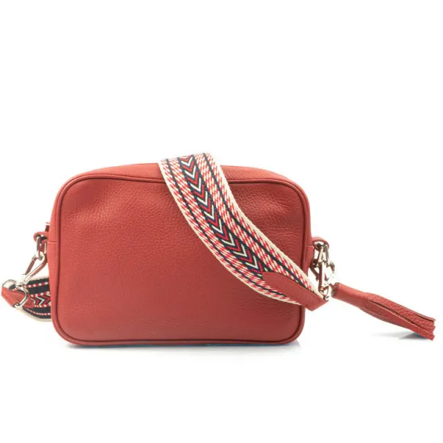 Bégum Paris Adèle sac cuir rouge grainé 22 cm