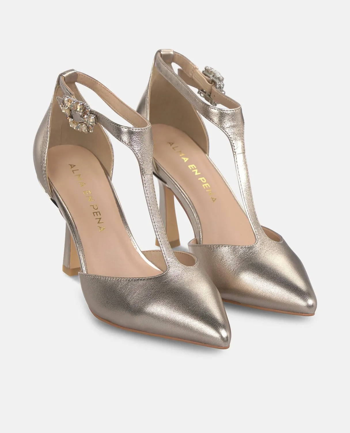 Alma en Pena V262006 escarpin cuir bronze 9 cm