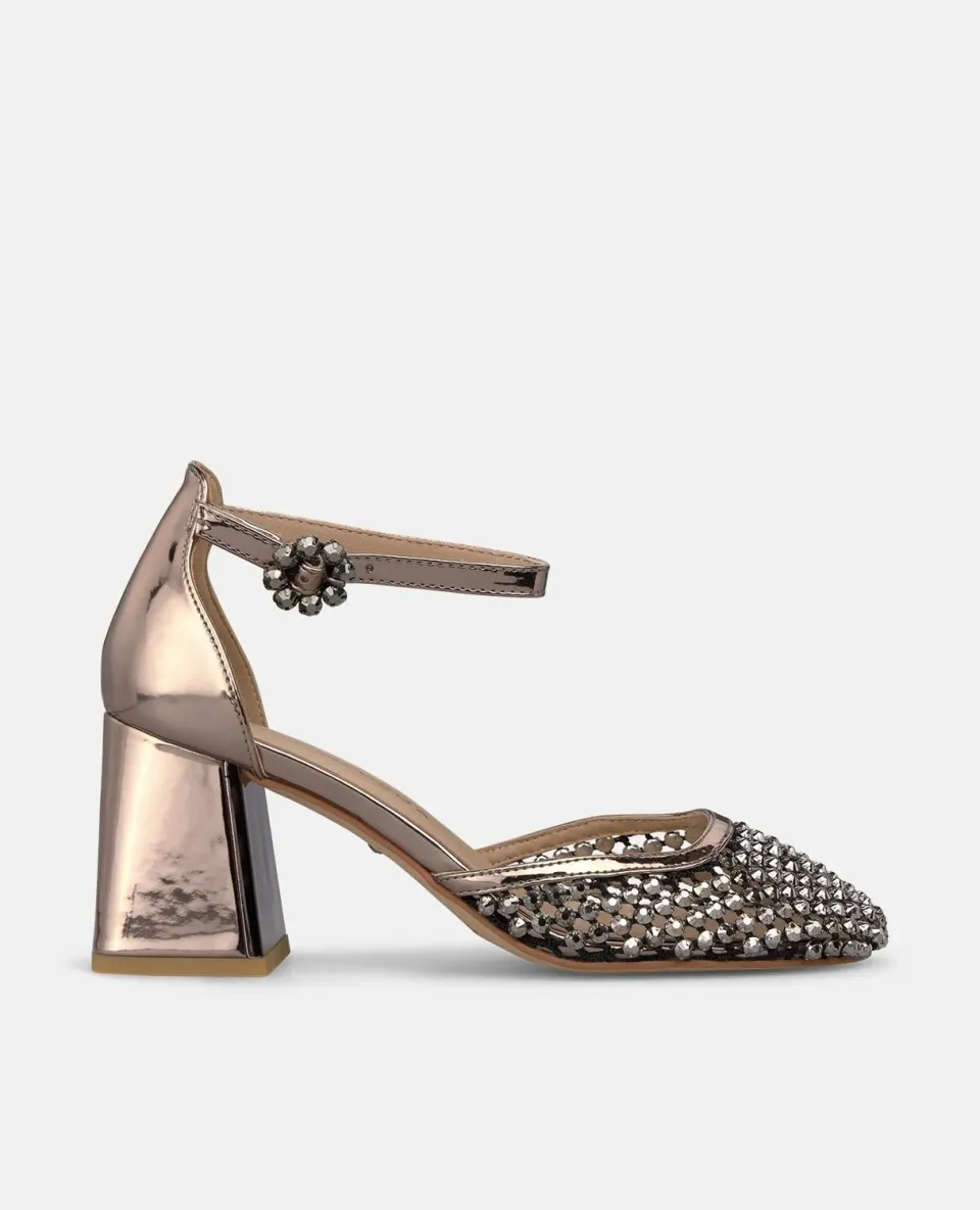 Alma en Pena I260162 escarpins argent maille talon 7 cm