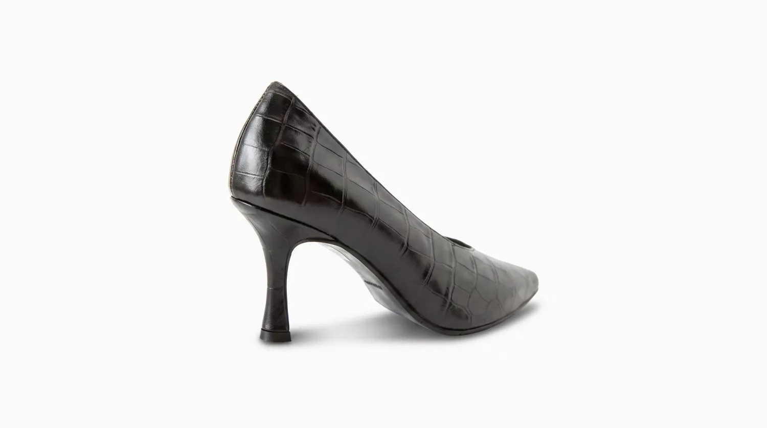 Matteo Pitti Penny escarpins noirs effet croco talon moyen