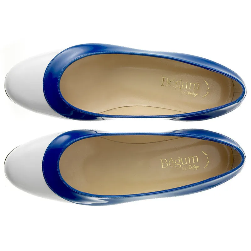 Bégum Paris Bicyclette ballerines cuir verni fluo