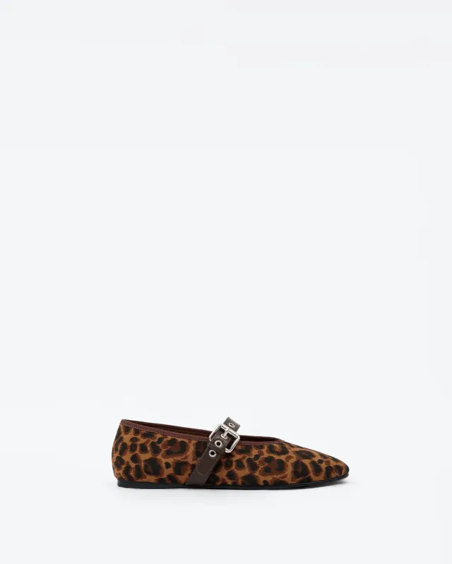 Mi/Mai Romy Mesh Leo ballerines tissu léopard