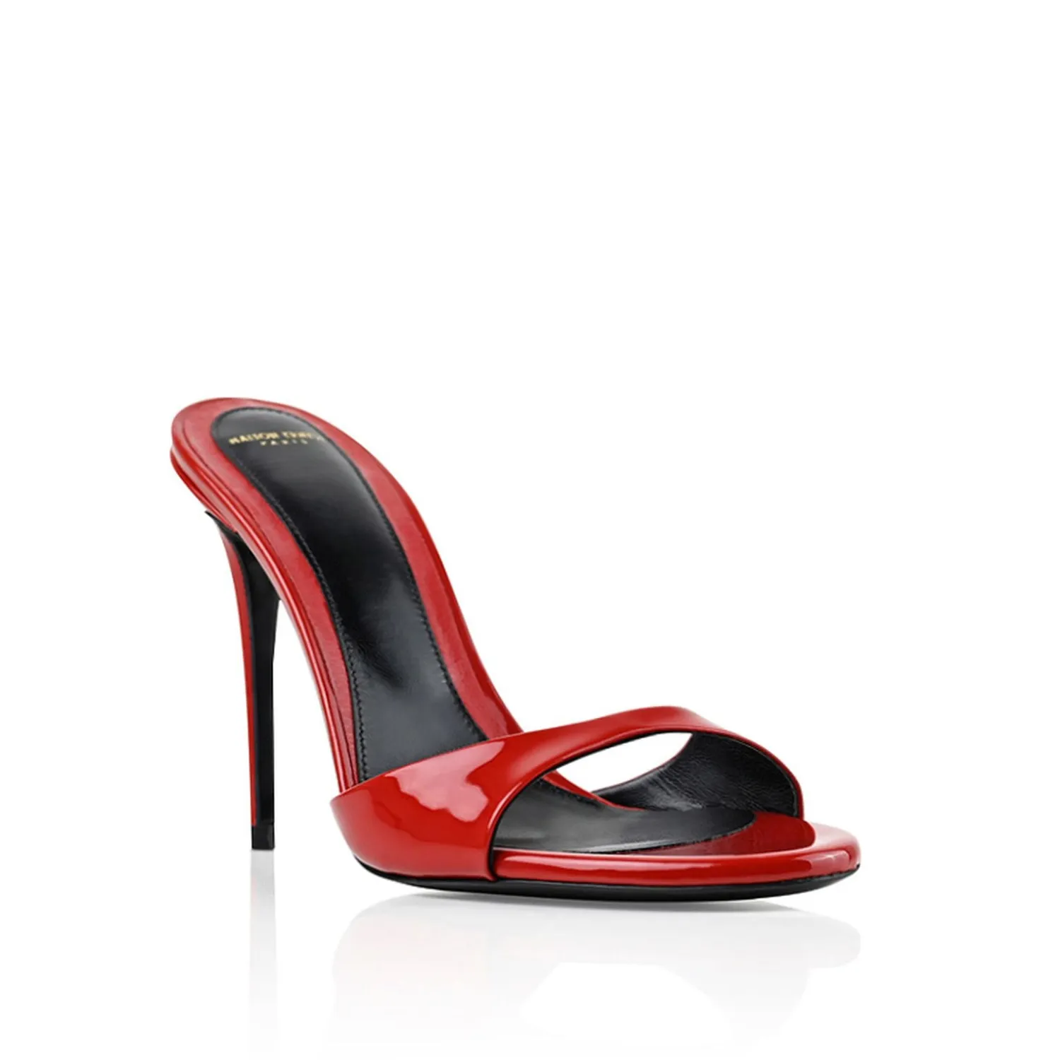 Maison Ernest Lidylle 85 mules rouge cuir vernis