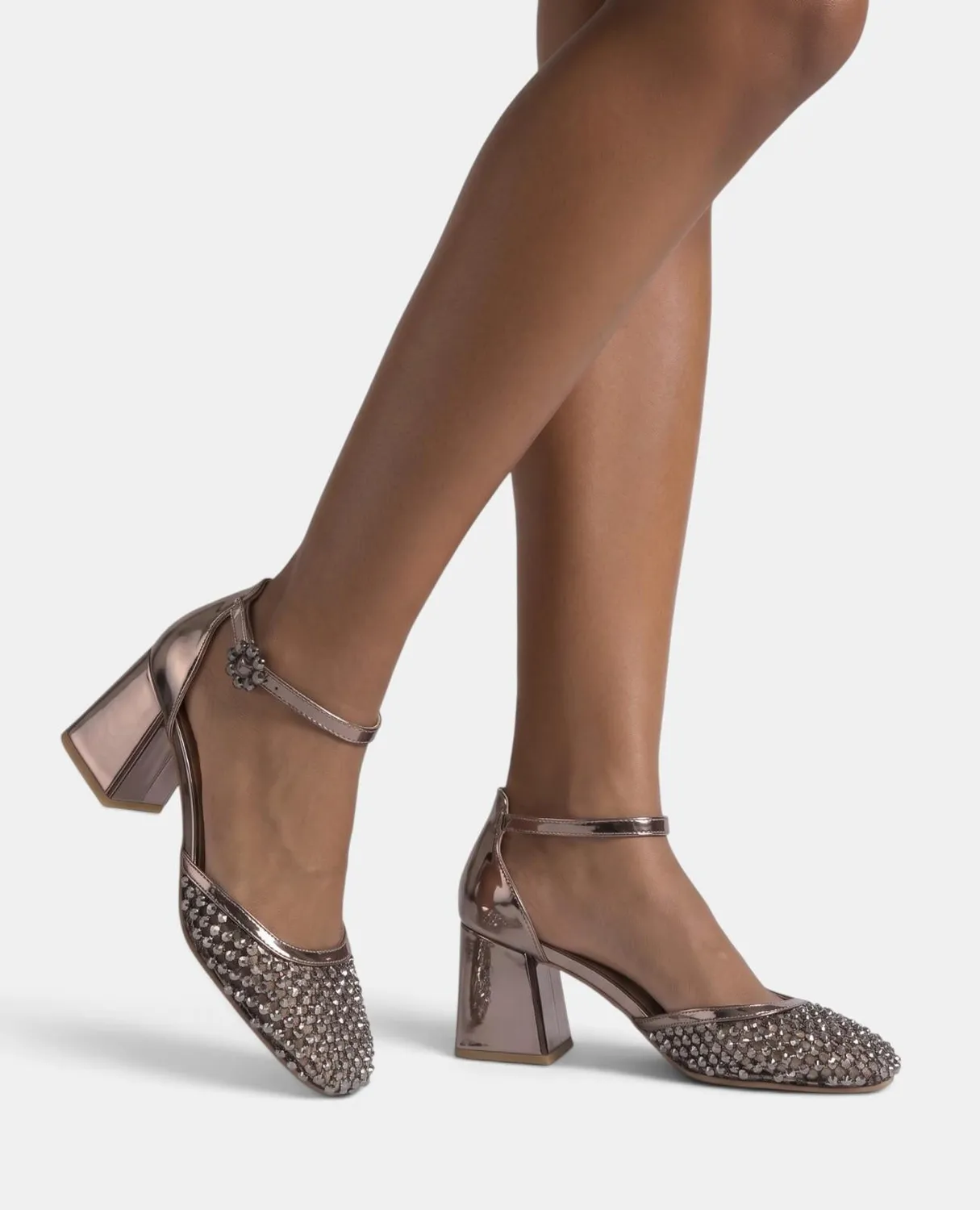 Alma en Pena I260162 escarpins argent maille talon 7 cm
