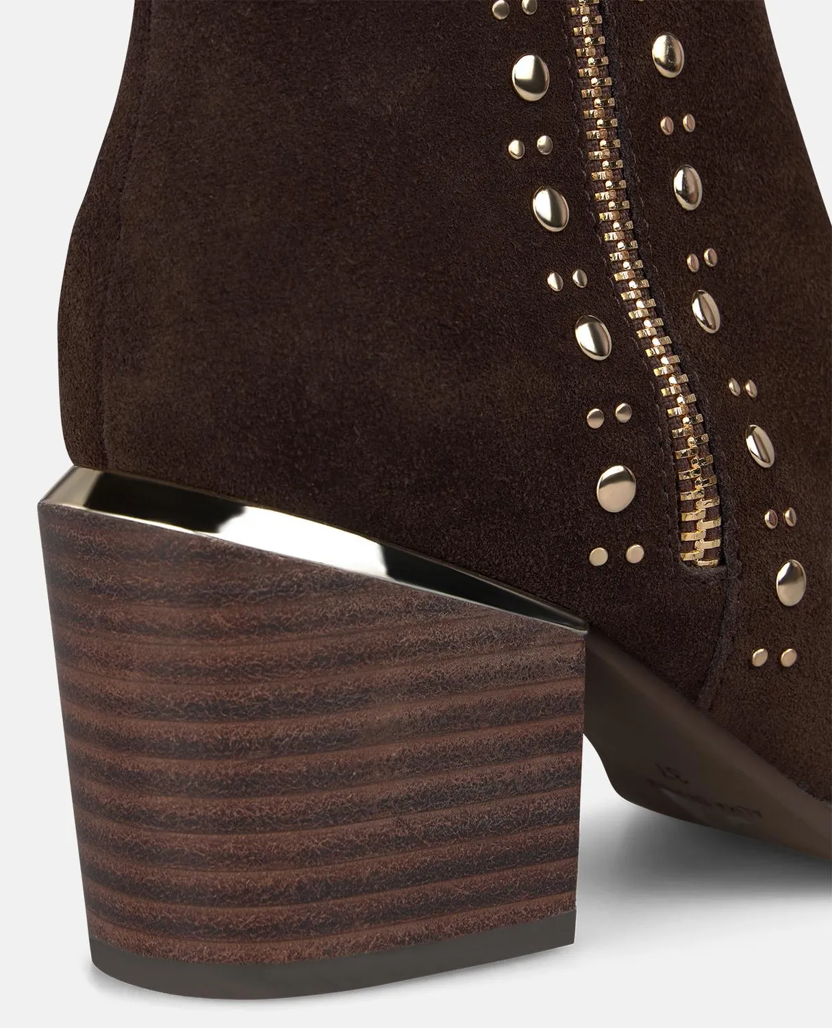 Alma en Pena I2653003C bottines cuir marron cloutées