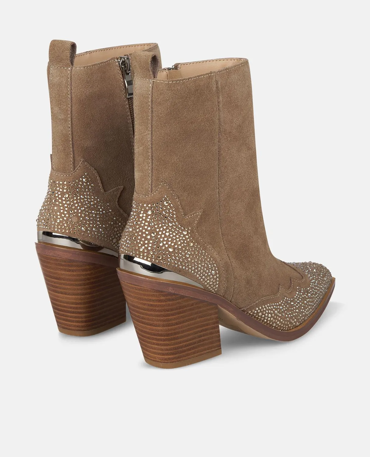 Alma en Pena I2552601 bottines cuir vison talon 8 cm