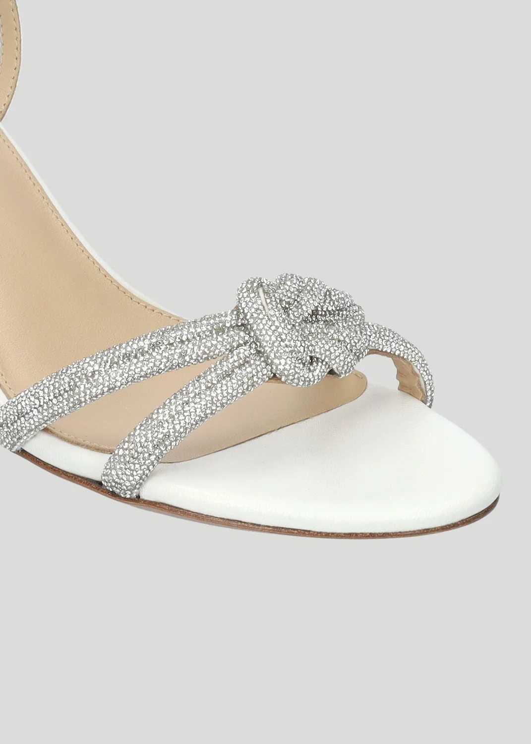 Lola Cruz Alice Sandal 65 sandales blanches talon moyen