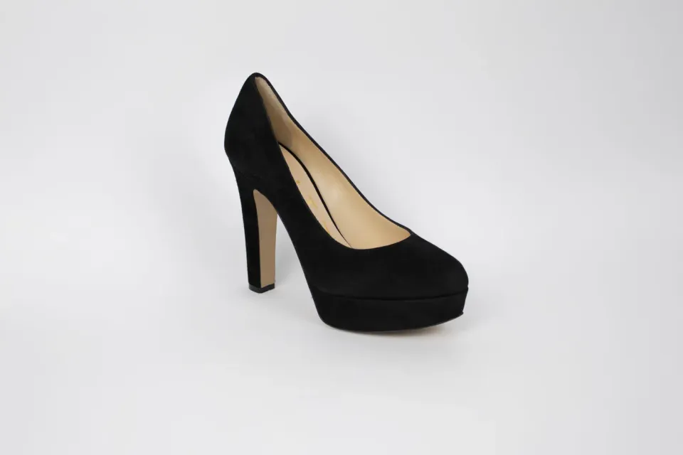 Matteo Pitti Ruby escarpins daim noir plateau 10 cm