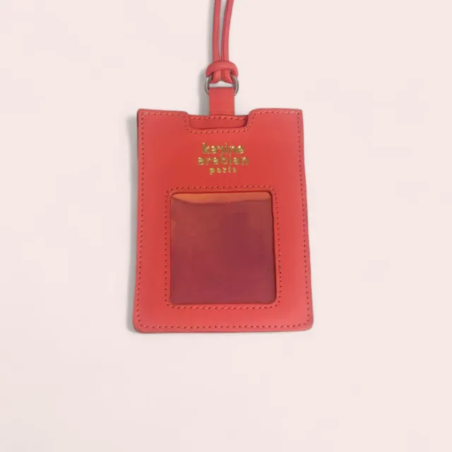 Karine Arabian Liberté porte-cartes cuir corail