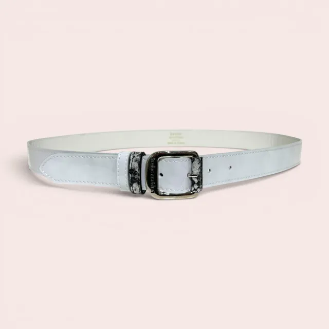 Karine Arabian Ortiz ceinture cuir gris perle