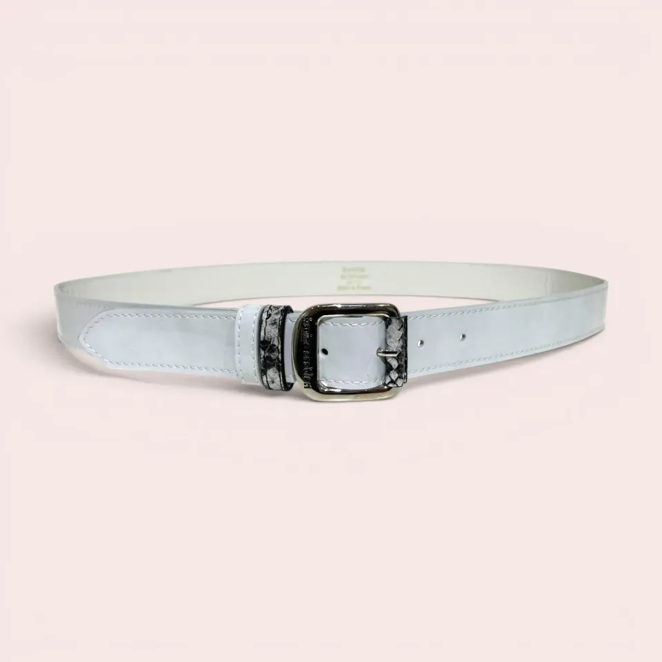 Karine Arabian Ortiz ceinture cuir gris perle