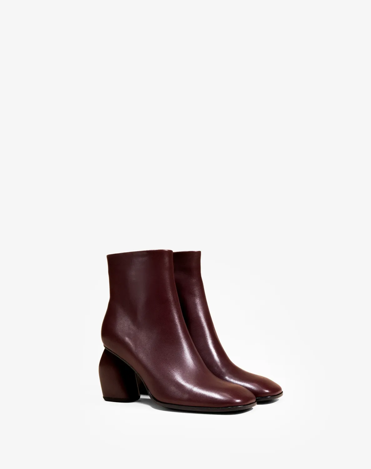 Mi/Mai Rams bottines bordeaux bout carré talon haut