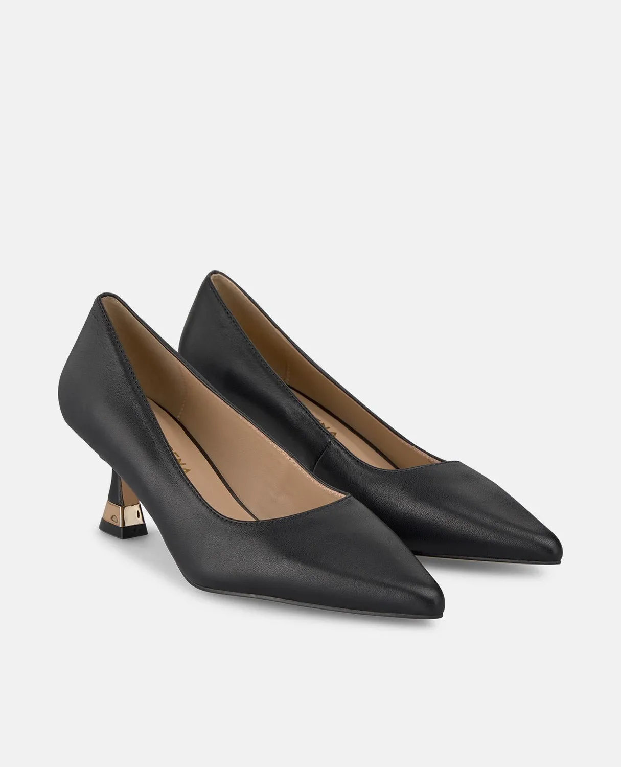 Alma en Pena I250516 escarpins cuir noir talon 6 cm