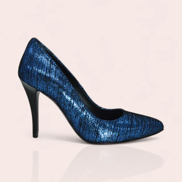 Karine Arabian Pump escarpins bleu irisé talon 95mm