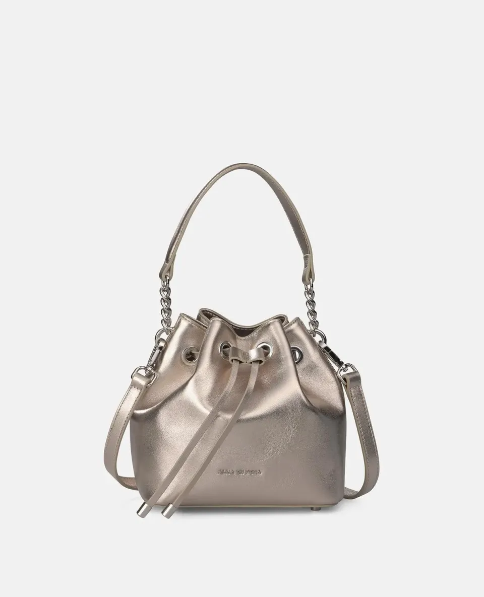 Alma en Pena V26BG019 sac seau bronze cuir bandoulière