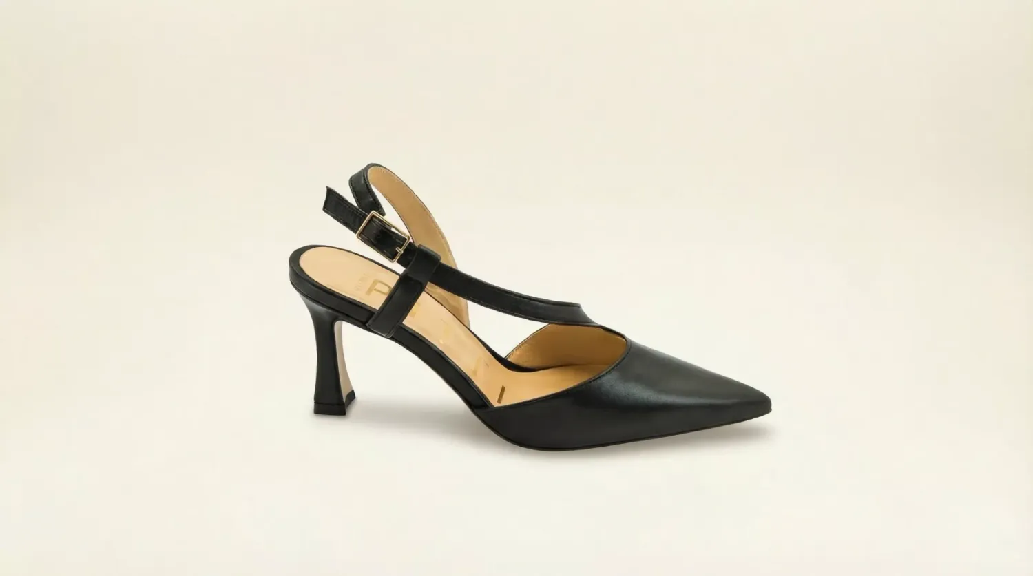 Matteo Pitti Penny 70 escarpins slingback noirs cuir