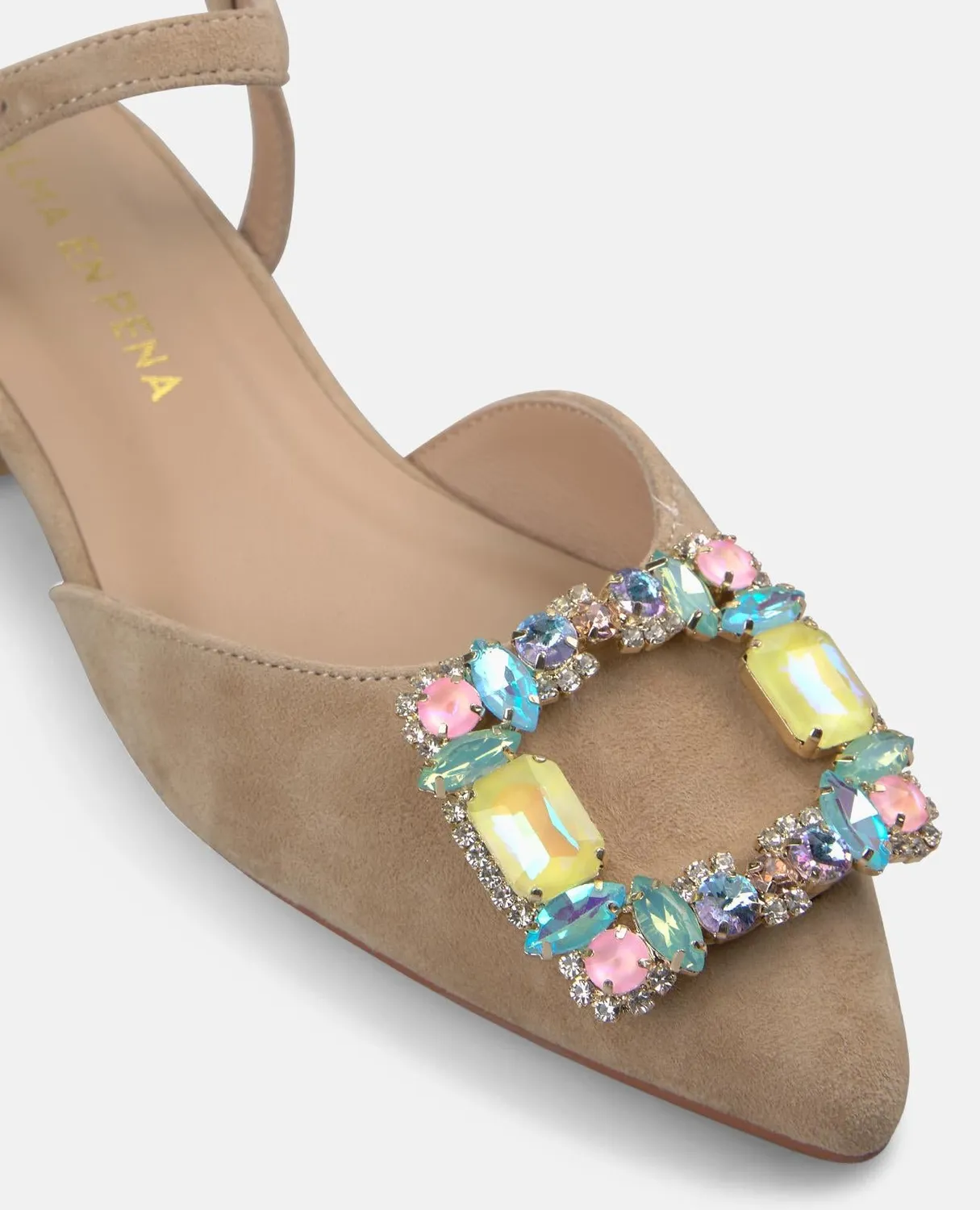 Alma en Pena V261002 sandales plates sable cuir