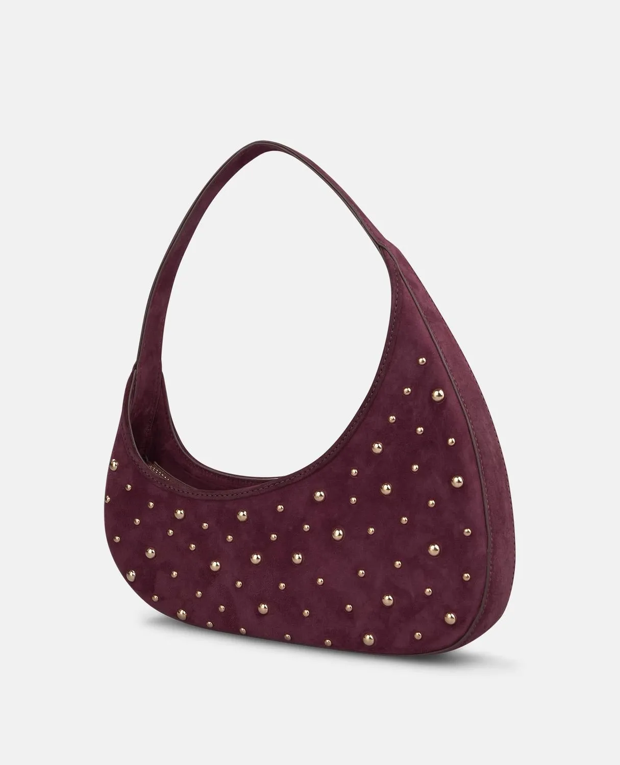 Alma en Pena BG237 sac hobo bordeaux clouté