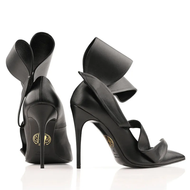 Maison Ernest Jasmin 100 escarpins cuir mat noir