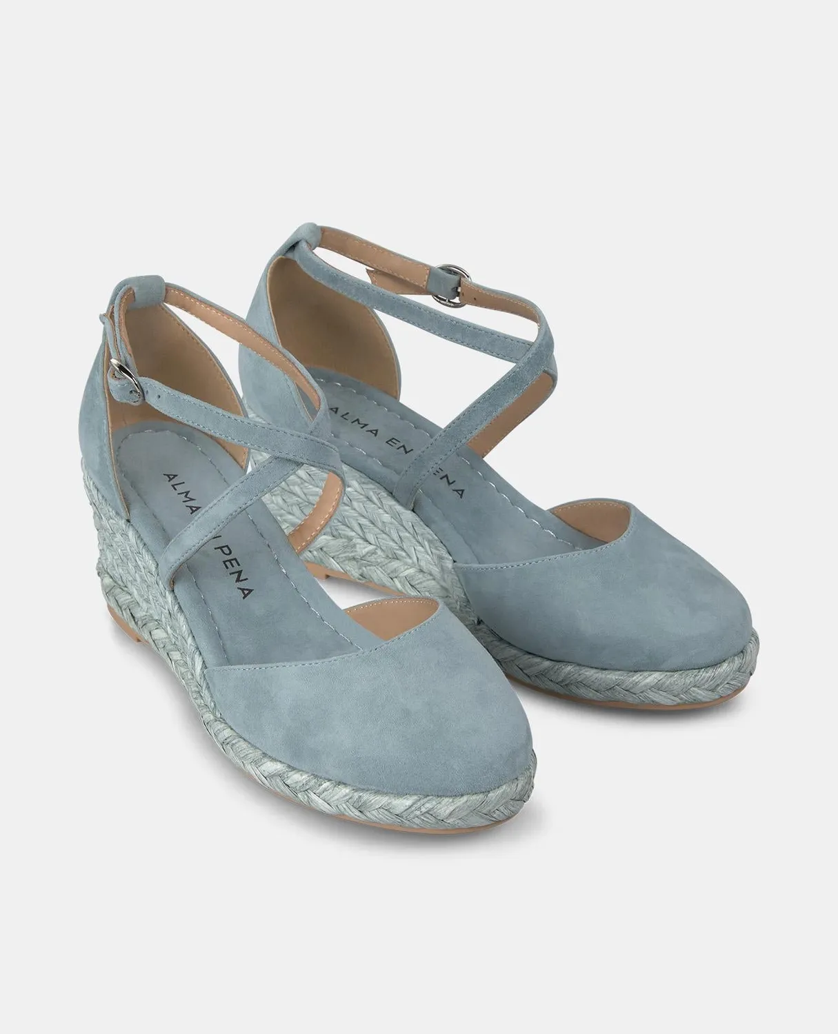 Alma en Pena V2551052 compensées cuir bleu 5 cm