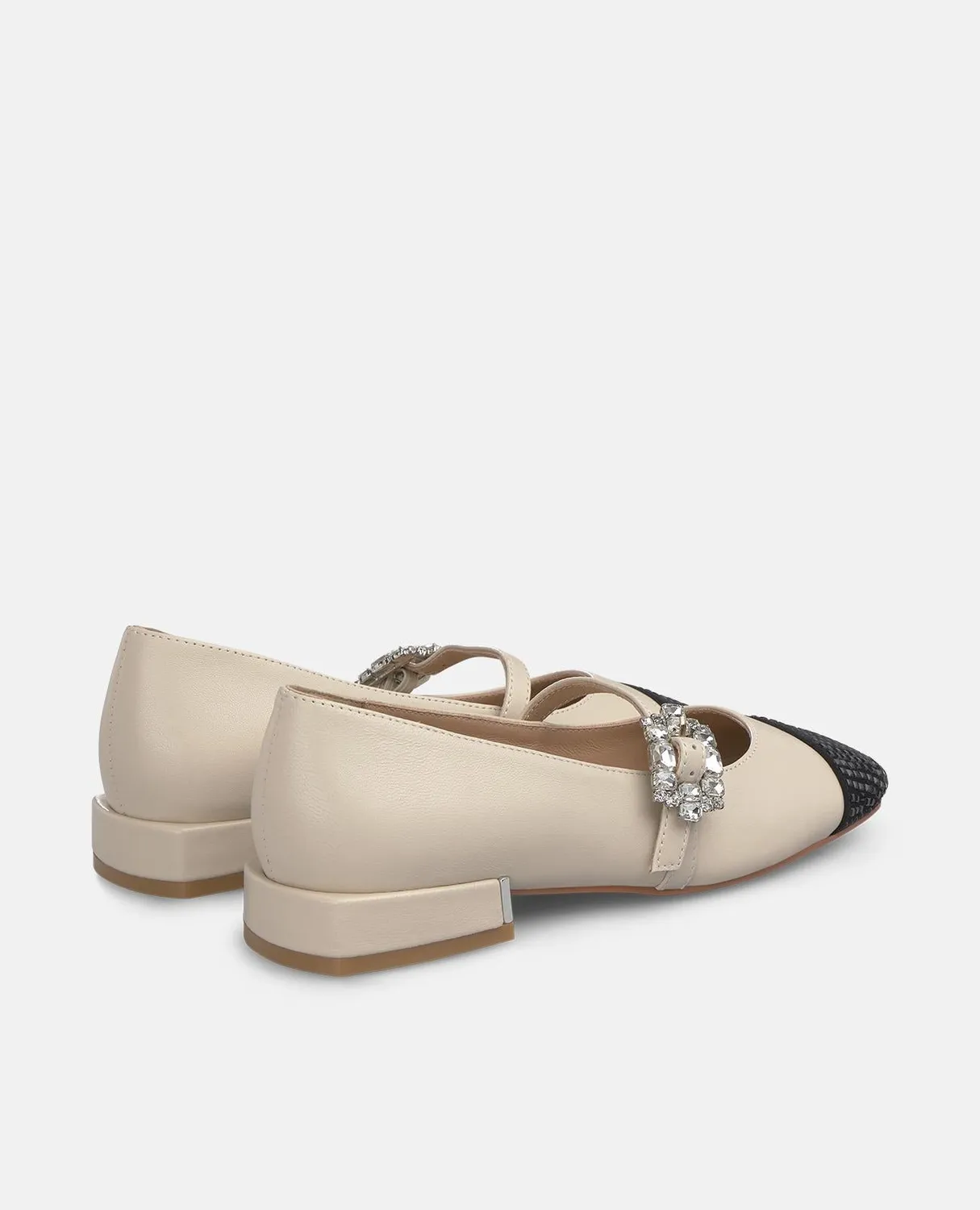 Alma en Pena I250102 ballerines blanc strass 2 cm