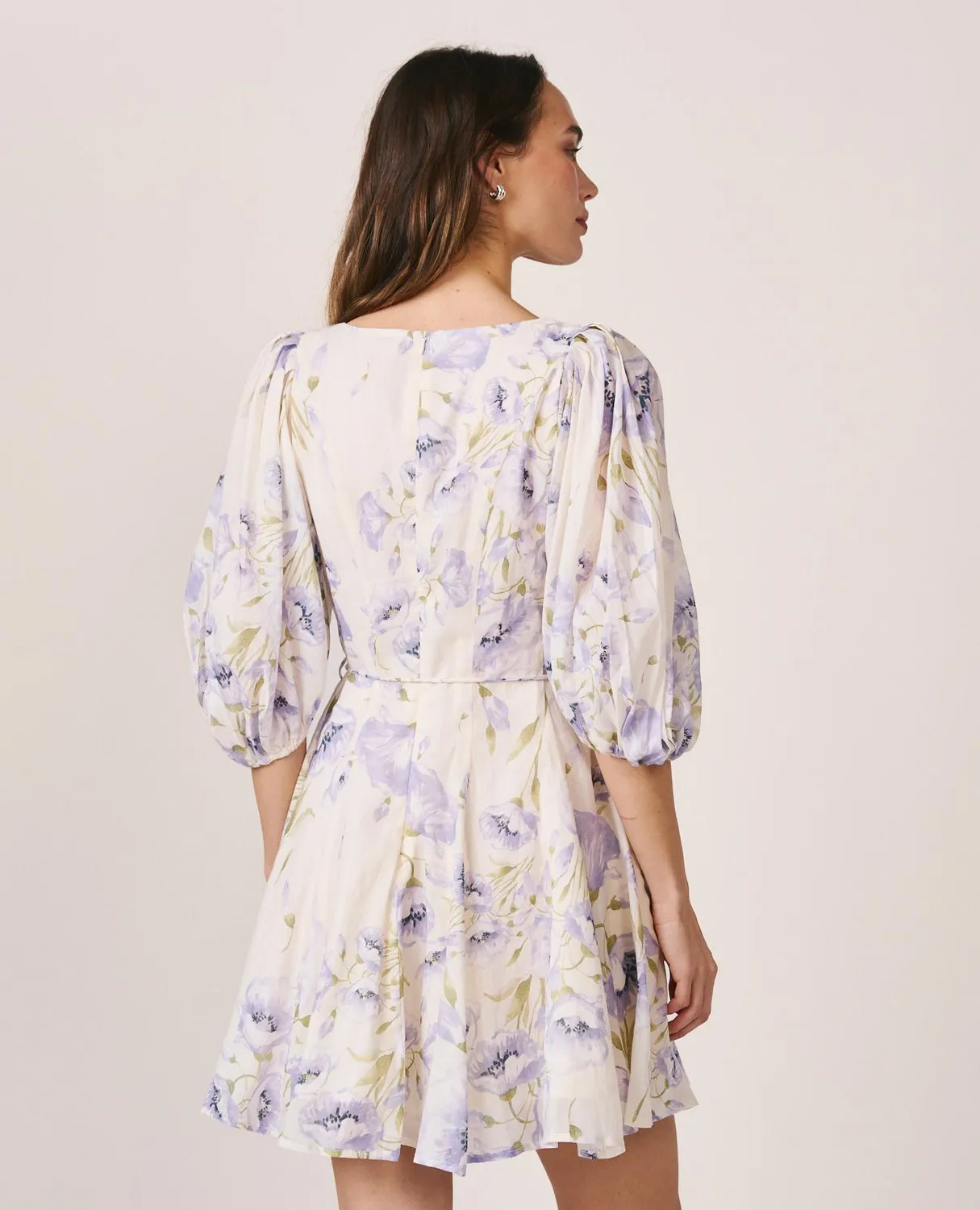 Alma en Pena V26CL0102 robe mini lavande fleurie