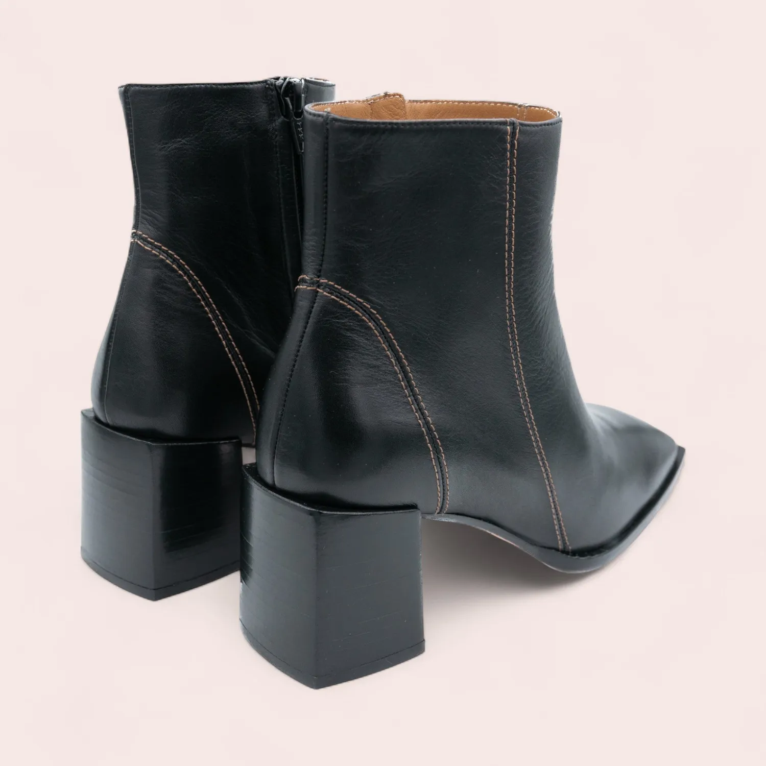 Karine Arabian SURREY bottine noire cuir talon 55 mm