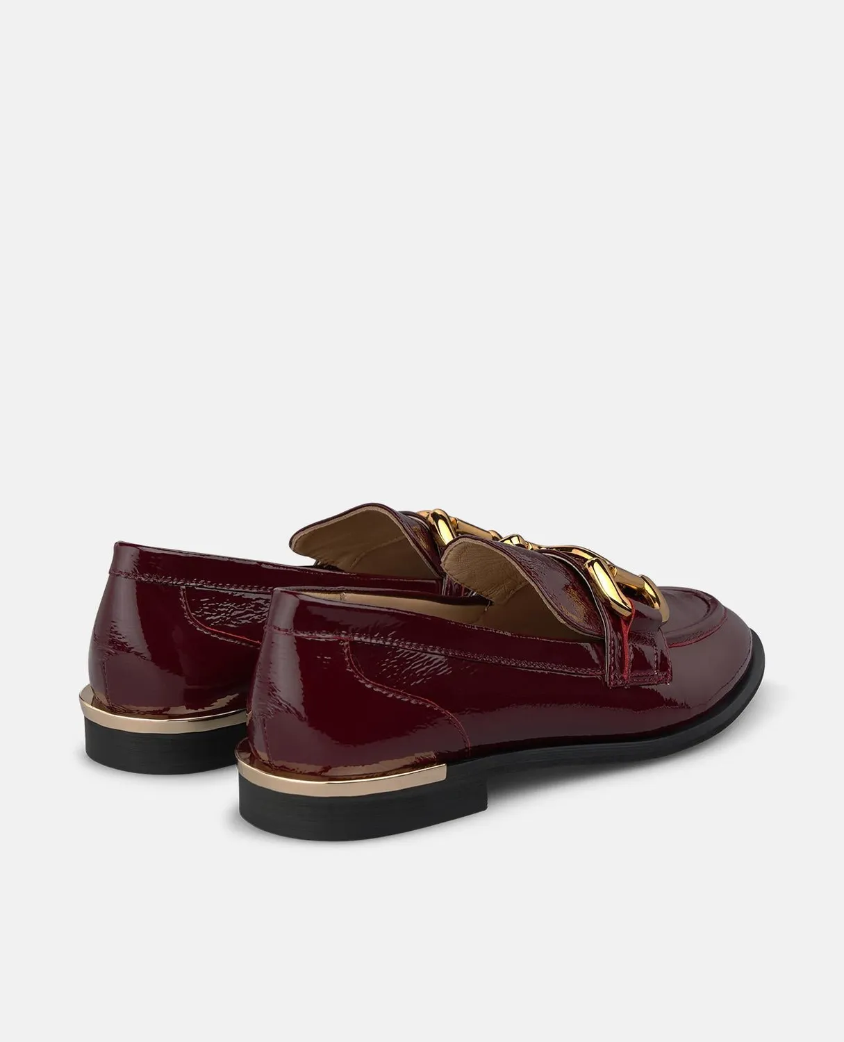 ALMA EN PENA I260122C mocassins vernis bordeaux cuir plat